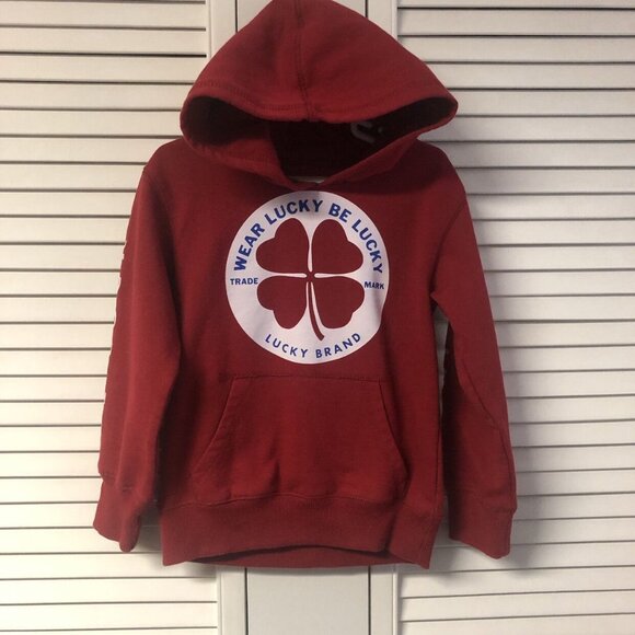 Lucky Size 4/5 Red Pullover Hoodie - Picture 1 of 6